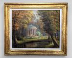 École belge (XIX-XX) - Paysage romantique avec Temple de, Antiek en Kunst
