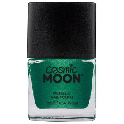 Cosmic Moon Metallic Nail Polish Green 14ml, Hobby en Vrije tijd, Feestartikelen, Nieuw, Verzenden