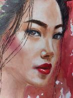 Elisa Brindani - Geisha con kimono rosso, Antiek en Kunst