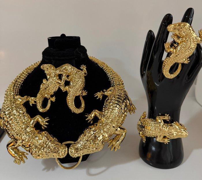 Themacollectie - Elegante vergulde Sauvage volledige set:, Antiquités & Art, Antiquités | Jouets