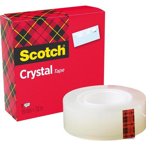 Scotch Plakband Crystal ft 19 mm x 33 m, doos met 1 rolletje, Huis en Inrichting, Woonaccessoires | Overige