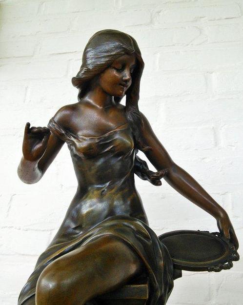 Auguste Moreau (1834-1917) - Sculpture, Groot verbronsd Art, Antiek en Kunst, Kunst | Designobjecten