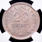 Portugees Angola. Republic. 20 centavos 1922 - NGC - MS 63 -