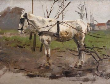 Herman Johannes van der Weele (1852-1930) - Werkpaard voor, Antiek en Kunst
