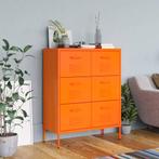 vidaXL Armoire à tiroirs Orange 80x35x101,5 cm Acier, Maison & Meubles, Verzenden, Neuf