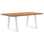 vidaXL Eettafel met natuurlijke rand 180x100x74 cm massief, Huis en Inrichting, Tafels | Eettafels, Verzenden, Nieuw