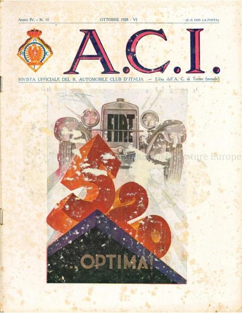 1928 A.C.I. (ORGANO UFFICIALE DELLAUTOMOBILE CLUB, Livres, Autos | Brochures & Magazines