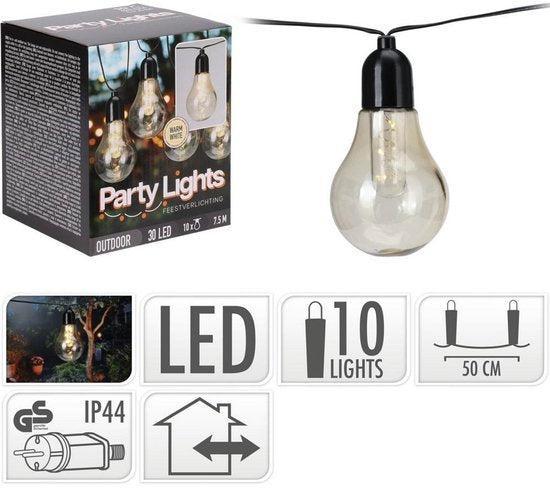 2dekans | Koopman | Partylights | 30 LEDs | 7.5 m | Warm, Muziek en Instrumenten, Licht en Laser, Ophalen of Verzenden