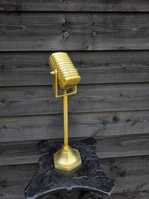 Decoratief ornament - Oude microfoon - Goud, Antiek en Kunst, Kunst | Designobjecten