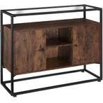 tectake Wandkast Oldham 100x38x80,5cm - Industrieel hout don, Huis en Inrichting, Verzenden, Nieuw