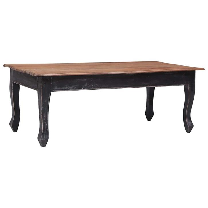 vidaXL Salontafel 120x60x45 cm massief mahoniehout zwart, Maison & Meubles, Tables | Tables de salon, Envoi