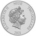 Niue. 2 Dollars 2021 1 oz $2 NZD Niue Silver The Flying