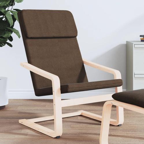 vidaXL Relaxstoel stof donkerbruin, Huis en Inrichting, Fauteuils, Nieuw, Verzenden