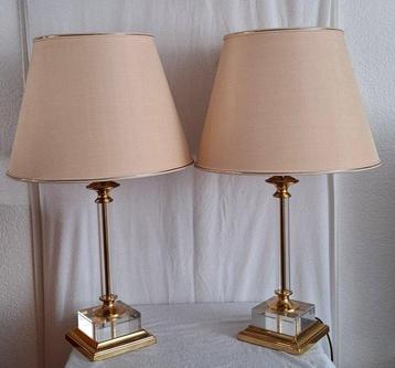 Kullmann - Lampe de table (2) - Laiton doré, Plexiglas -