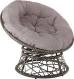 2dekans | tectake® - Wicker papasan fauteuil Gargano - grijs, Tuin en Terras, Ophalen of Verzenden, Nieuw