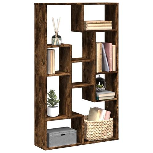 vidaXL Boekenkast 72x20x120 cm bewerkt hout gerookt, Huis en Inrichting, Kasten | Boekenkasten, Nieuw, Verzenden