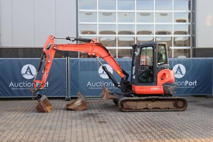 Veiling: Rupsgraafmachine Kubota U55-4 Diesel 33.8kW 2015, Zakelijke goederen, Machines en Bouw | Kranen en Graafmachines, Ophalen
