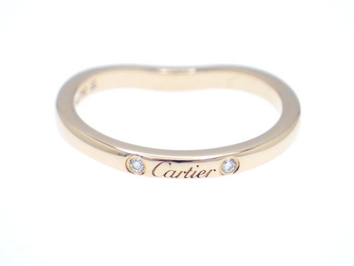 Cartier - Ring - Ballerina Wedding band Ring 3 Diamond Au750, Handtassen en Accessoires, Ringen