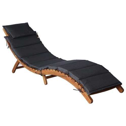 Ligstoel Acacia Donkergrijs | Retour Deal | -46%, Tuin en Terras, Ligbedden, Nieuw, Verzenden