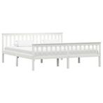 vidaXL Cadre de lit Bois de pin massif Blanc 180 x 200 cm