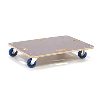 Gebruikte Onderwagen rolplateau 4 zwenkwielen rubber 100 mm, Ophalen of Verzenden