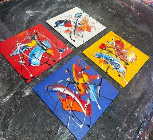 Michele Socionovo - Amour Abstrait (N 4 tele), Antiek en Kunst, Kunst | Schilderijen | Modern