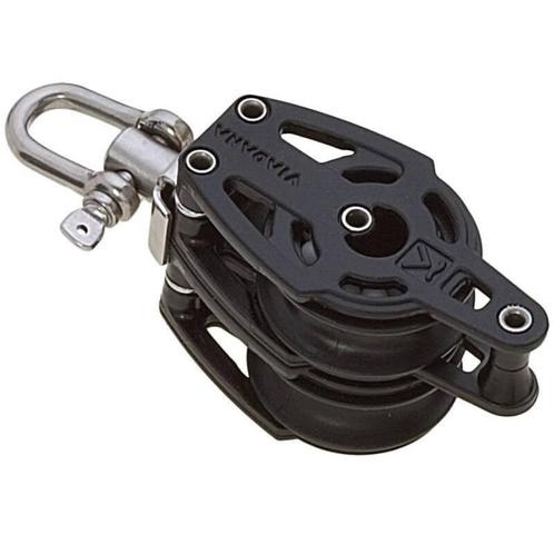 Viadana Carbo 38mm Tweeschijfs Blok met Hondsvot, Sports nautiques & Bateaux, Accessoires & Entretien, Enlèvement ou Envoi