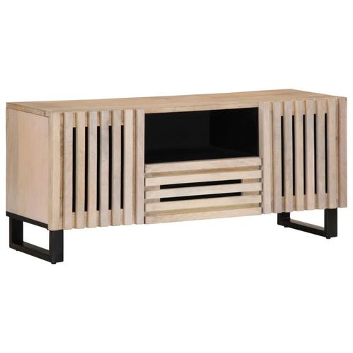 vidaXL Tv-meubel 100x34x46 cm massief mangohout, Huis en Inrichting, Woonaccessoires | Cd- en Dvd-rekken, Nieuw, Verzenden