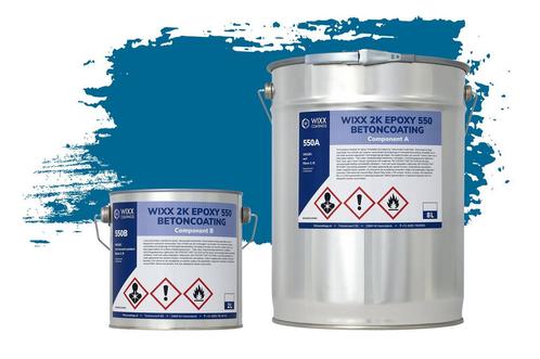 Wixx 2K Epoxy 550 Betonverf RAL 5017 | Verkeersblauw 10L, Doe-het-zelf en Bouw, Verf, Beits en Lak, Nieuw, Verzenden