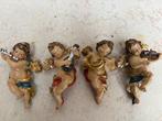 fabrikant niet bekend: 4 musicerende engeltjes hars/resin -
