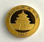 Chine. 50 Yuan 2017 - Panda - 3 g, Postzegels en Munten