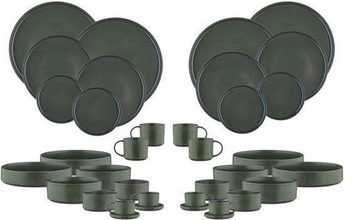 Tweedekans | SCANDI Compleet Servies - 36 stuks - Olijf, Huis en Inrichting, Keuken | Servies, Ophalen of Verzenden