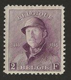 België 1919 - 2F Paars, Albert met helm, gecentreerd -