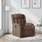 vidaXL Fauteuil verstelbaar stof bruin, Verzenden, Nieuw