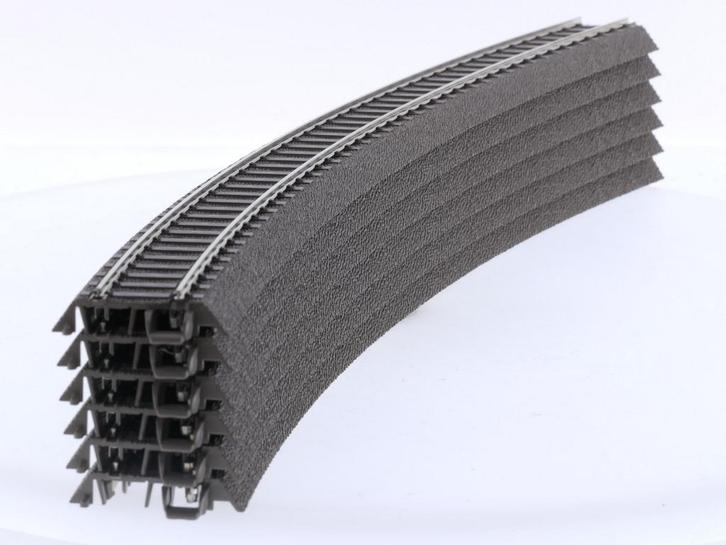 Schaal H0 Trix 62530 gebogen C-rails 643,6 mm / 25-5/16”.., Hobby en Vrije tijd, Modeltreinen | H0, Gelijkstroom, Analoog, Zo goed als nieuw