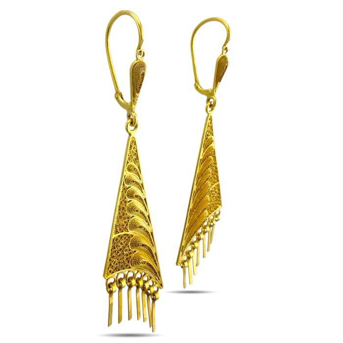 Oorbellen - 22 karaat Geel goud, Exclusieve 22K geelgouden, Bijoux, Sacs & Beauté, Boucles d'oreilles