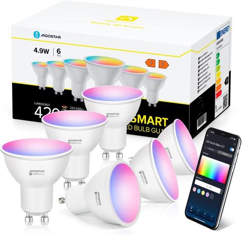 Aigostar LED Lamp GU10 - Dimbaar - App - 5W - 6 stuks, Huis en Inrichting, Lampen | Overige, Verzenden
