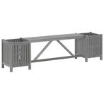 vidaXL Banc de jardin avec 2 jardinières 150 cm bois, Jardin & Terrasse, Verzenden, Neuf