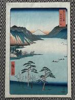 Oude Edo-houtsnede – Meer Suwa in Shinano Province – 1858