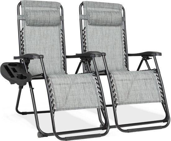 2dekans | Vaive Luxe Tuinstoelen Duoset - Verstelbare, Tuin en Terras, Tuinsets en Loungesets, Ophalen of Verzenden