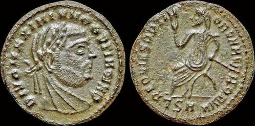 Died 310ad Roman Divus Maximianus Herculius half follis M..., Postzegels en Munten, Munten en Bankbiljetten | Verzamelingen, Verzenden