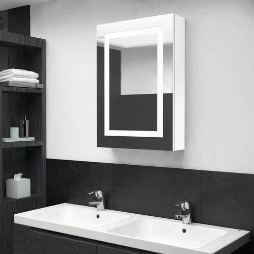 vidaXL Armoire de salle de bain à miroir LED Blanc, Maison & Meubles, Tables | Coiffeuses, Neuf, Envoi