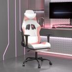 vidaXL Chaise de jeu de massage avec repose-pied Blanc, Verzenden