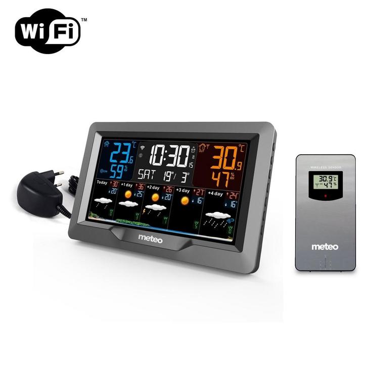 Multifunctioneel Weerstation METEO SP101 - Met Wekker en..., Audio, Tv en Foto, Weerstations en Barometers, Nieuw, Weerstation