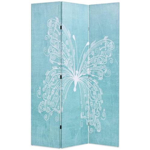 vidaXL Kamerscherm inklapbaar vlinder 120x170 cm blauw, Huis en Inrichting, Woonaccessoires | Overige, Nieuw, Verzenden