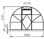 Tunnelkas Robuust ES 3M /4m x 4M TOT --- 6mm POLY  SERRE