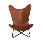 Fauteuil - Vlinderstoel - Leder, Metaal - Vlinderstoel