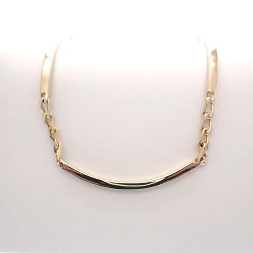Exclusief gouden dames collier | 39 cm (schakelketting), Handtassen en Accessoires, Kettingen, Overige kleuren, Gebruikt, Goud