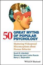 50 Great Myths Of Popular Psychology 9781405131124, Boeken, Verzenden, Zo goed als nieuw, Scott O. Lilienfeld