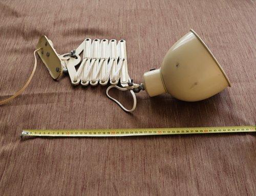 Lamp - Schaarlamp met kogelgewricht - Staal - scharnierende, Antiek en Kunst, Antiek | Verlichting